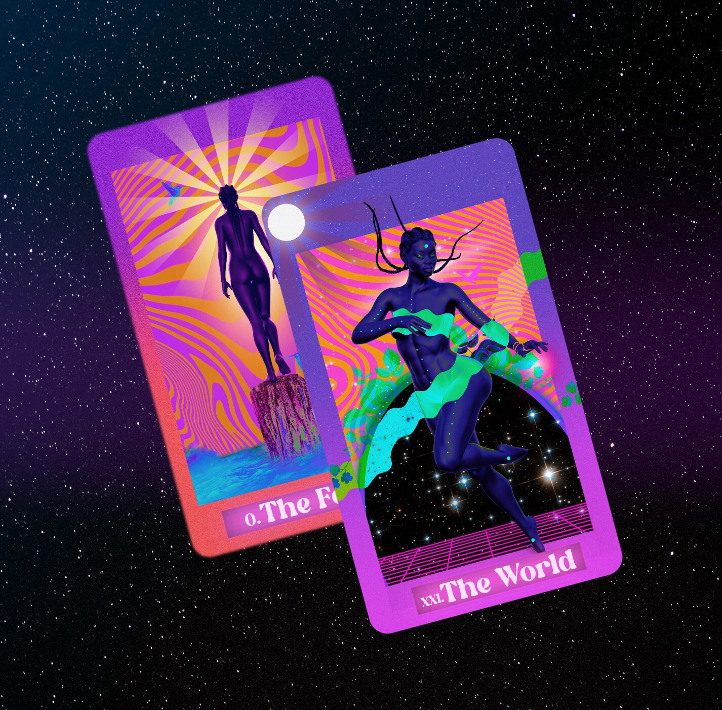 Rangi African Major Arcana Tarot Deck | 22 Card Colorful Divination Deck