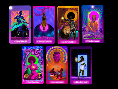 Rangi African Major Arcana Tarot Deck | 22 Card Colorful Divination Deck